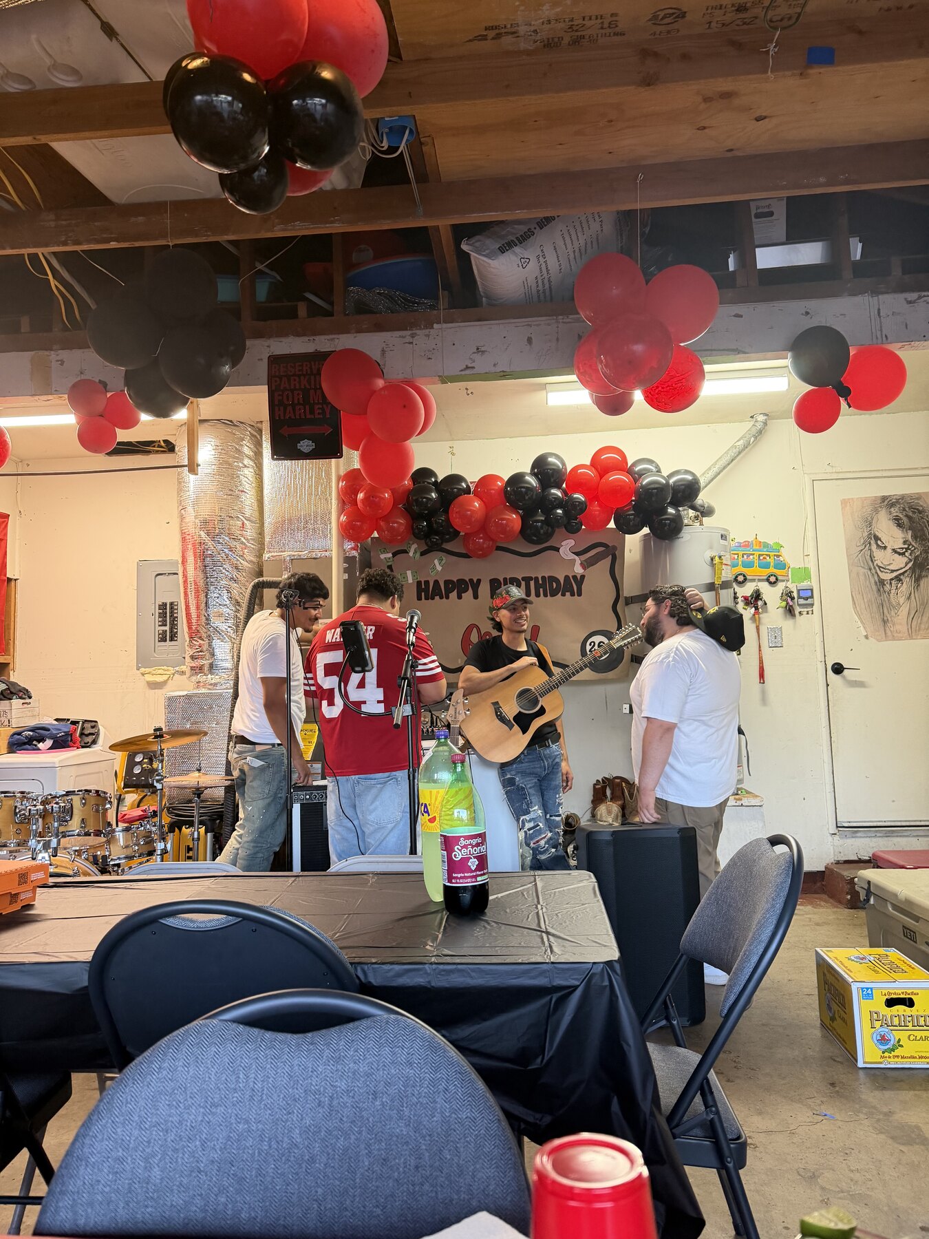 Los Hijos de Maria performing at a birthday celebration