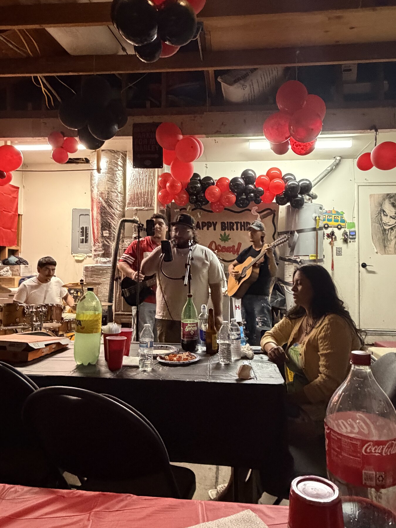 The band playing live for guests at a private celebration